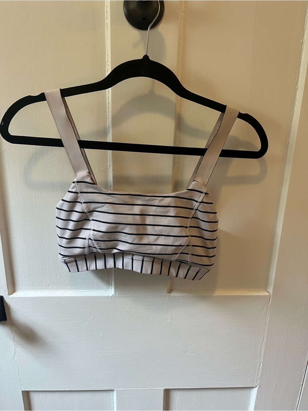 Vintage Two Lululemon Adjust Me Bra in the Quiet Stripe and Lavender Blue size 6